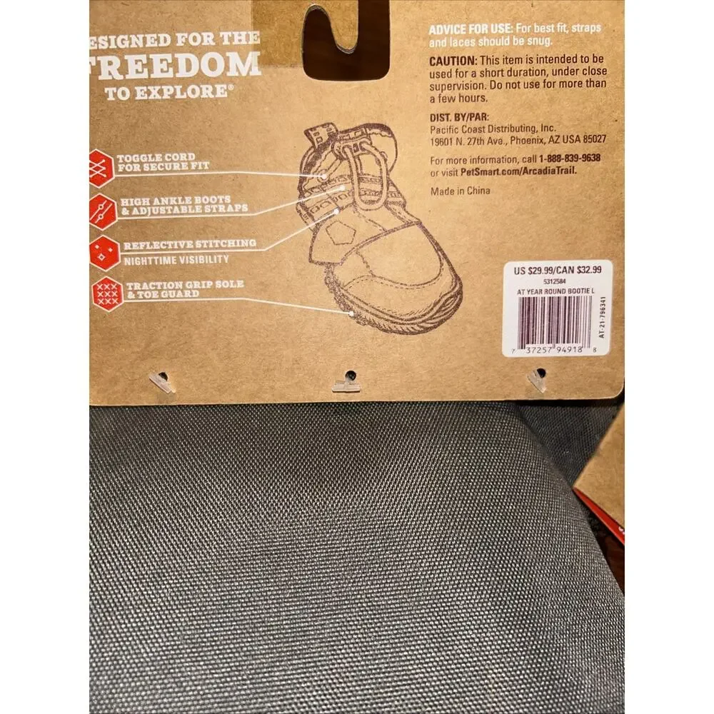 Arcadia Trail All Terrain Dog Boots Size Small Reflective 4 Boots Xs/s Booties